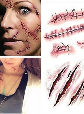 Halloween Horror Wound Stickers Blood Injury Fake Scab Scar