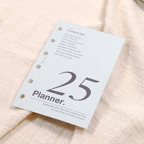 Fromthenon 6 Holes A5 A6 A7 M5 Loose-leaf Notebook Planner J