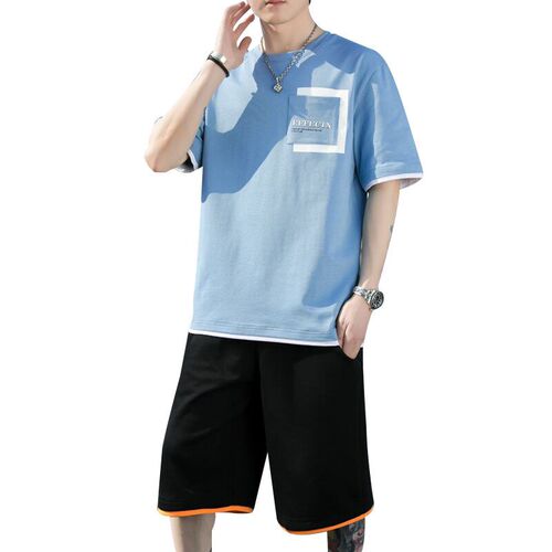 Suit Mens Summer Clothes Fashionable Handsome Mens Short-s