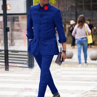 Thorndike  New Solid Wedding Suits For Men Button Groom Men