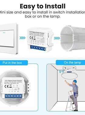 Tuya WiFi 1/2/3/4 Gang Mini Smart Switch DIY Light Switches