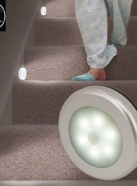 6 led motion sensor light wall cabinet wardrobe drawer batte