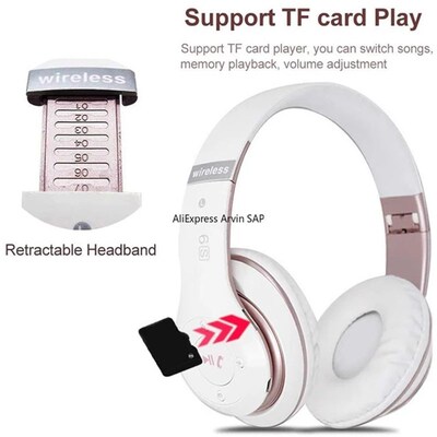 适用Wireless Headphones Noise Cancel Bluetooth Earphone HIFI