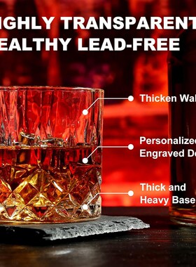 Whiskey Stones Glass Gift Set Chilling Whiskey Rocks