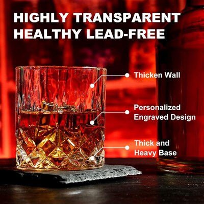 Whiskey Stones Glass Gift Set Chilling Whiskey Rocks