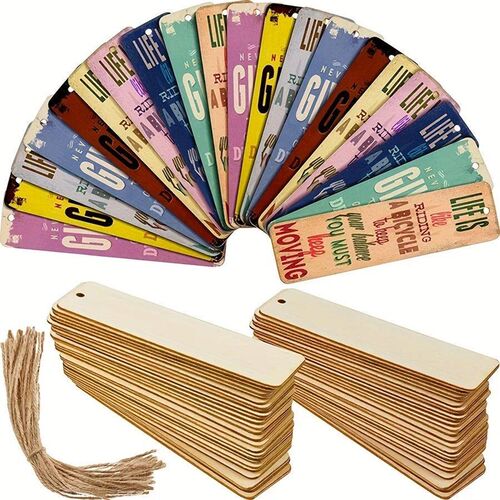 Wooden Blank Bookmark DIY Wooden Craft Bookmark Unfinished W