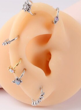Stainless Steel Nose Hoop Rings Zircon Body Piercing Jewelry