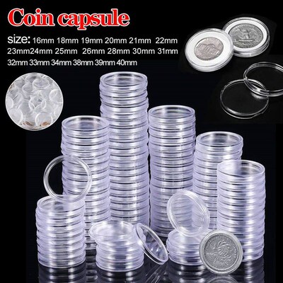 16/18/19/20/21/23/24/25/26/28/30/32mm Coin Capsules Storage