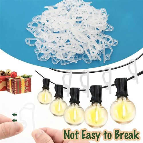 20pcs Gutter Hooks Plastic Gutter Clips Holiday Hanging Clip