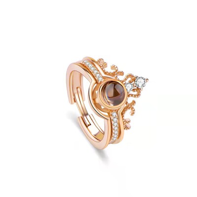 Projection Ring Crown Two-in-One Fashion 100 Languages Openi