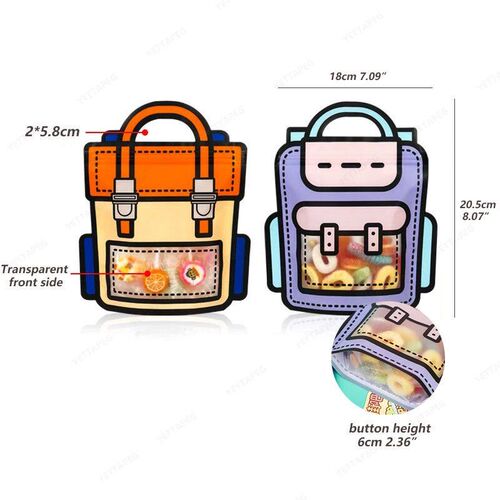 Cartoon School Bag Shape Candy Bags Cookie Bag Party Gift Ba