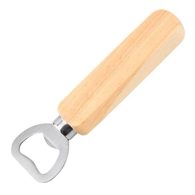 Wood Handle Bottle Opener Household Multi-functional Solid W