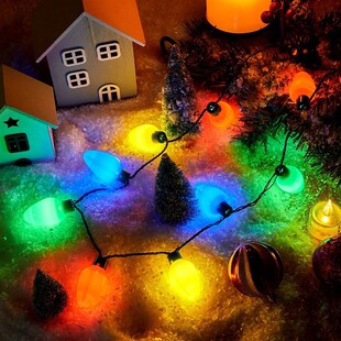 LED Bulb Necklace Light Colorful Bubble Glow Flashing
