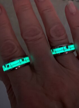 Fashion Stainless Steel Luminous Finger Ring for Women Men G