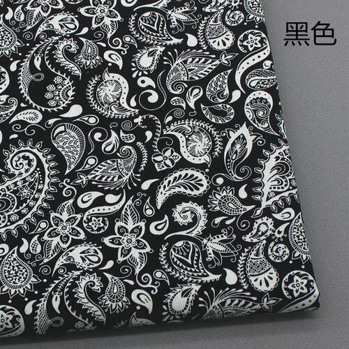 Black and white cashew nut Paisley printed cloth clothing fa