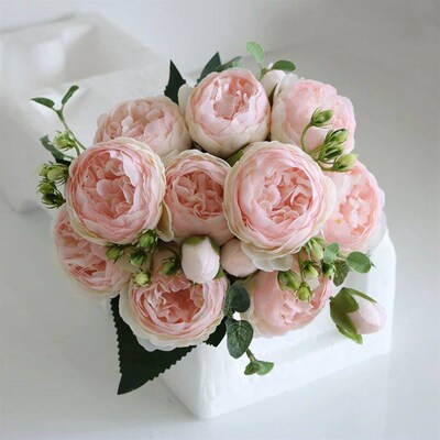1 Bundle Silk Peony Bouquet Home Decoration Accessories Wedd