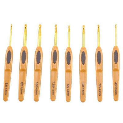 8Pcs Handmade Crochet Hook Set Stitches Sewing Tool Home