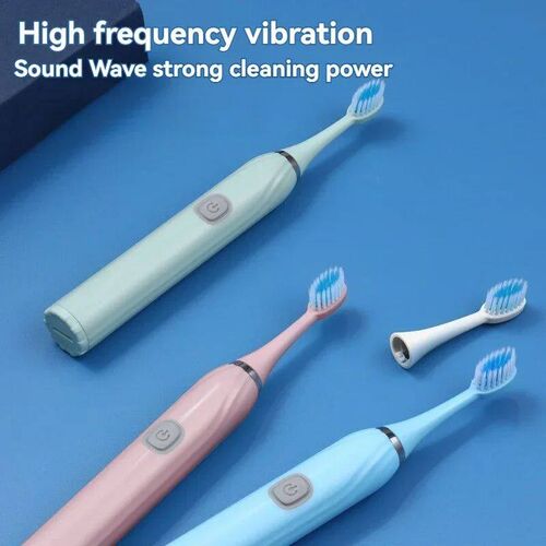 Adult Sonic Electric Toothbrush DuPont Soft Bristles IPX7 Wa