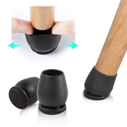 16PCS Felt Chair Leg Caps Silicone Table Feet Protectors Squ