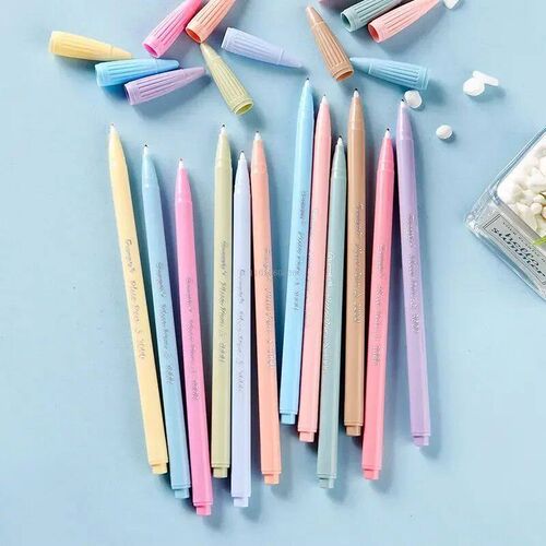 12pcs/set Morandi Color Felt Tip Pens 0.38 mm Plus Pen for H