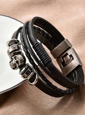 Punk Brlet Simple Brlet Fashion Leather Rope Wax Wire To Buc