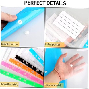 A4 Size Plastic File Folders Wallets Colorful Document Files