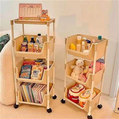 Small carts take up the kitchen shelf for the school childre