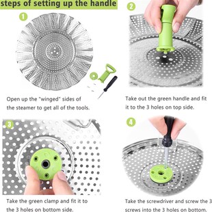 Vegetable Steamer Basket Folding Expandable Steaming