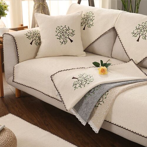 Living Room White Plush Sofa Cushion Sofa Cover Bed Corner S