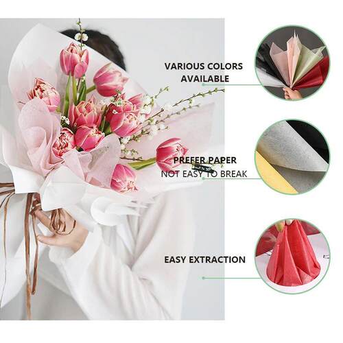 40pcs flower arrangement wrapping paper, cotton flower wrapp