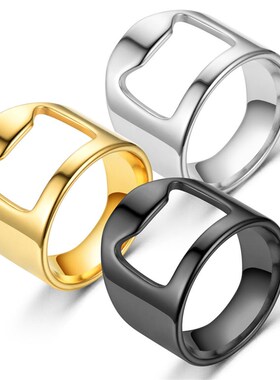 Bottle Opener Ring Creativity Corkscrew Stainless Steel Fing