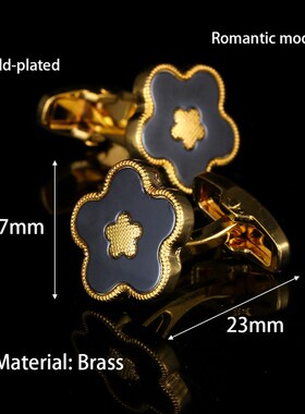 QiQiWu Gold Cufflinks Mens Wedding Luxury Party French Shirt