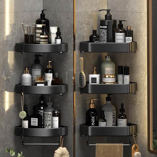 Bathroom shelf wall hanging toilet shower room storage rack