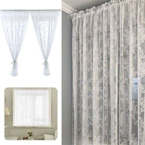 Pastoral Style Lace Sheer Curtains For Living Room Bedroom