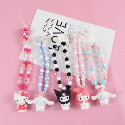 Doll Strap Diy Phone Case Chain Handmade Beaded Pendant