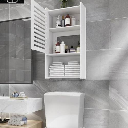 Toilet bathroom shelf wall mounted washstand storage cabinet
