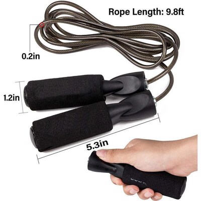Adjustable Length Steel Wire Jump Rope Boxing Speed Skipping