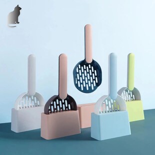 Cat Litter Scoop Plastic Cat Litter Shovel With Base Self Cl