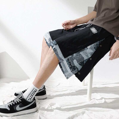 Cashew Flower Shor Mens Summer Outer Wear Large Size Fashio