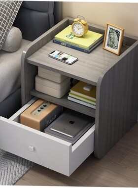 Nightstand simple drawer storage Hcabinet bedside table