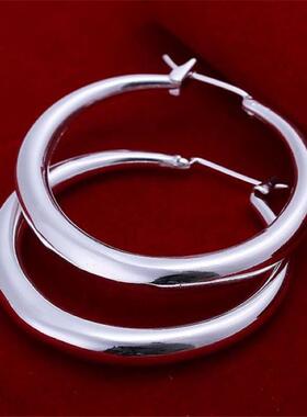 factory price E20 wholesale circle hook silver color earring