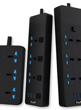 3000W Power Strip Surge Protector Universal Socket Plug with