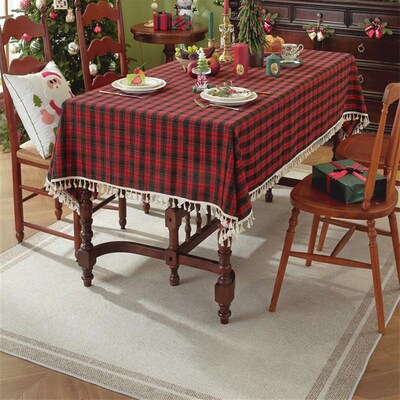 Christmas decoration tea table tablecloth table flag圣诞桌布