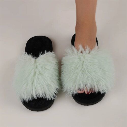New Autumn Winter Womens Plush Slippers Korean Fluffy Light