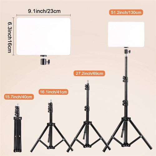 1 10 Inch USB Self-Timer Square Light with 110cm Retractable