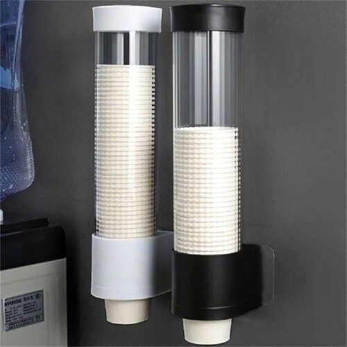 Disposable Paper Cups Dispenser Wall-Mounted Plastic Water