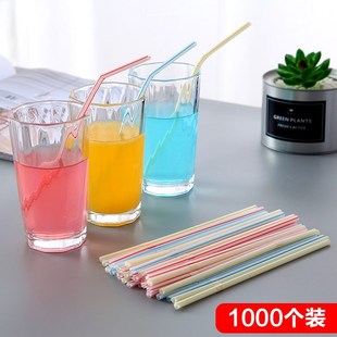 Plastic Drinking Straws Colorful Disposable Long Straws