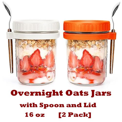 Overnight Oats Containers Oatmeal Mason Jars Go Container