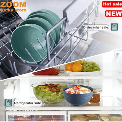 8pcs Cereal Bowls Set Wheat Straw Bowls Safe Bowls Kitchen