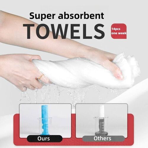 14Pcs Compressed Towel Travel Disposable Face Towel Cleaning